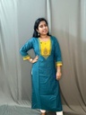 L0126 Anvita Peacock Blue Kurti 