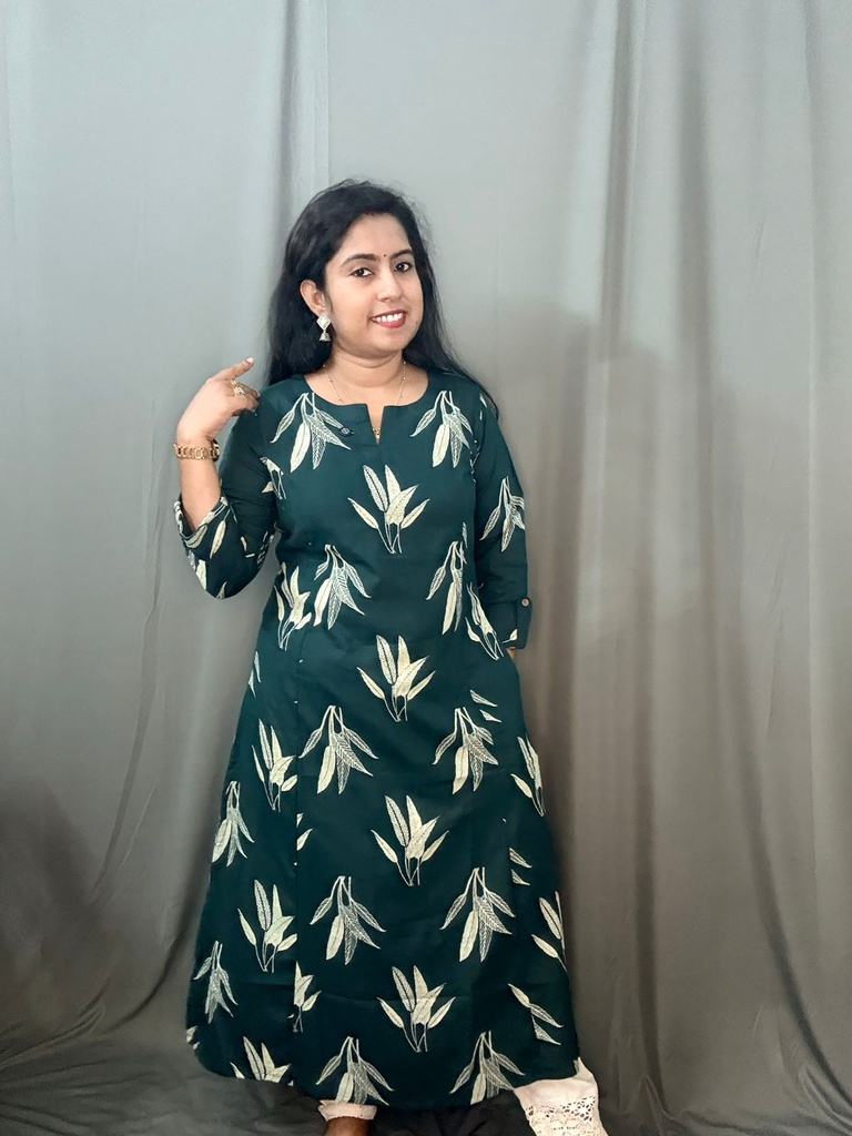 L0107 Anvita Rama Green Kurti