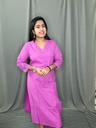L0217 Anvita V-Neck Cotton Slit Kurti
