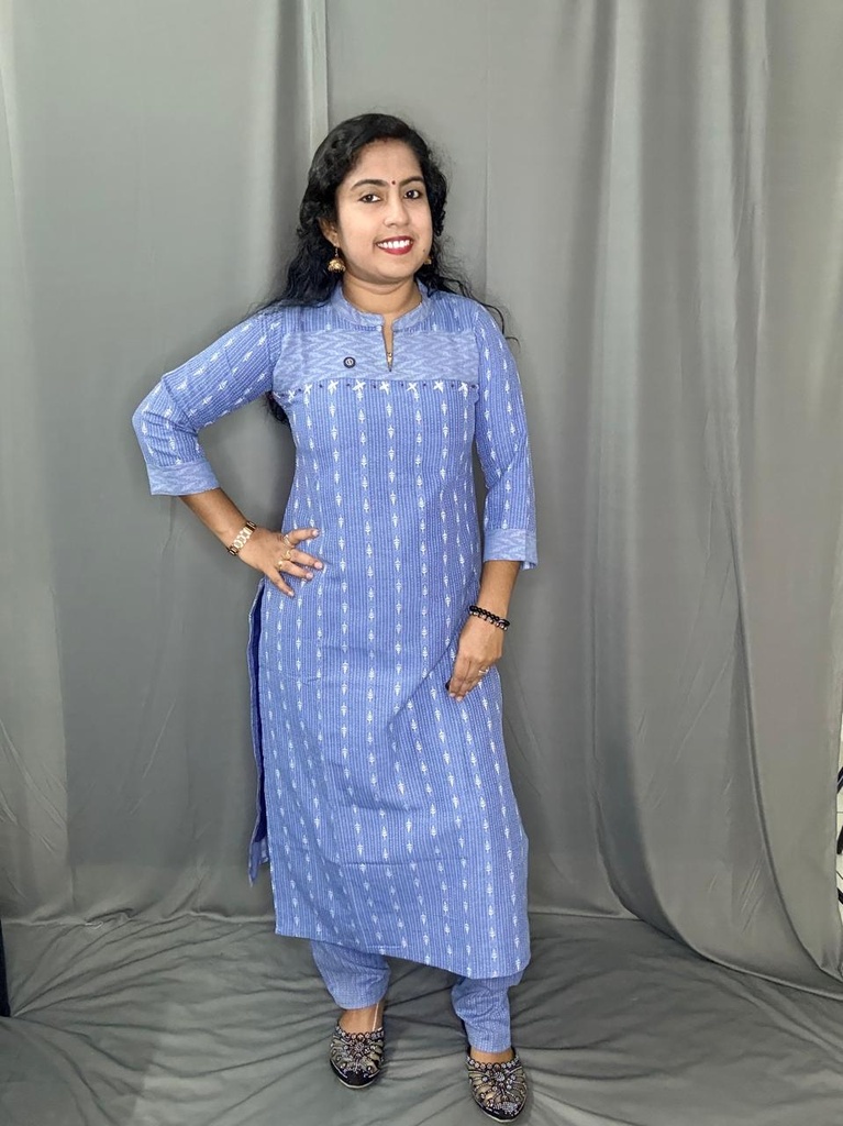 L0174 Farishta Blue Slit Coord Set