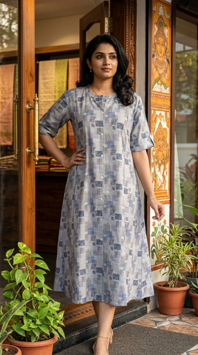 CL0005 Light Grey Kurti