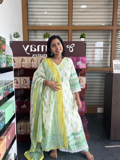 MFC9L6O White Embroidery Work 3 Piece Set