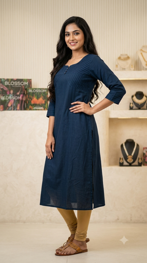 CL0010 Teal Blue Kurti