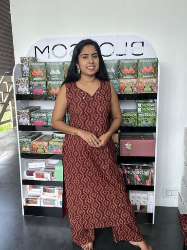 Maroon AJRAK Print Cotton Top  Bottom Set