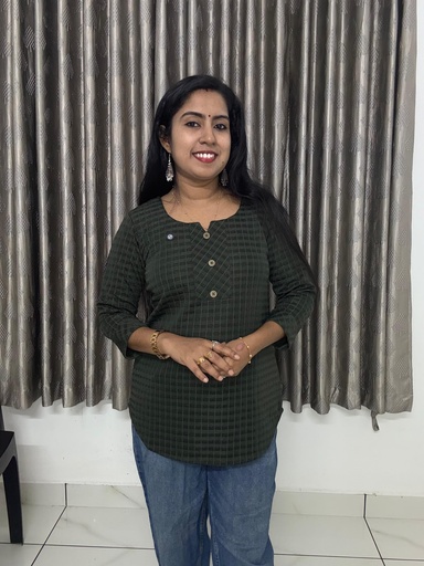 MT 504-Green Meddis Imported Fabric Short Top