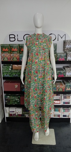 Floral Cotton Sleeveless Coord Set 