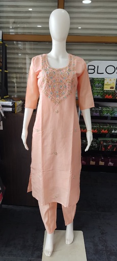 Peach Heavy Handwork Partywear 2PC Set