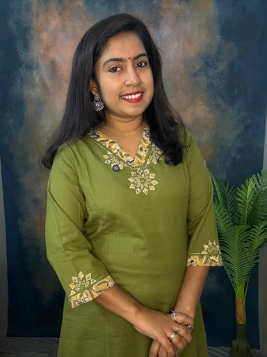 Anvita V Neck Applequie Work Princesscut Aline Slit Kurti With Pocket 