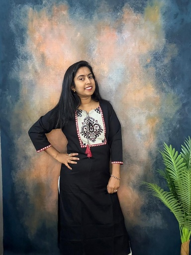 L0021 Black Cotton Kurti