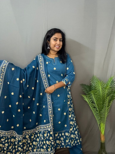 L0044 Anaya Teal Blue 3PC Set