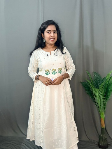 L0087 Anvita Offwhite Aline Kurti 