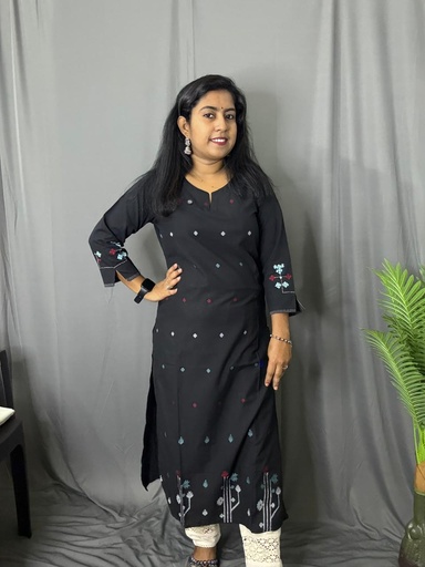 L0073 Anvita Black Kurti