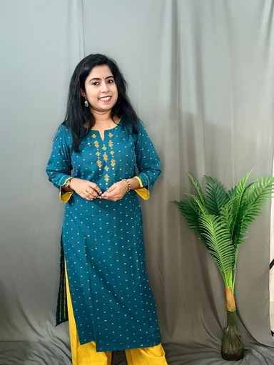 L0086 Anvita Peacock Green 2PC