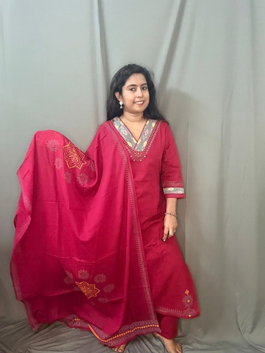 L0108 Anaya Maroon 3PC Set