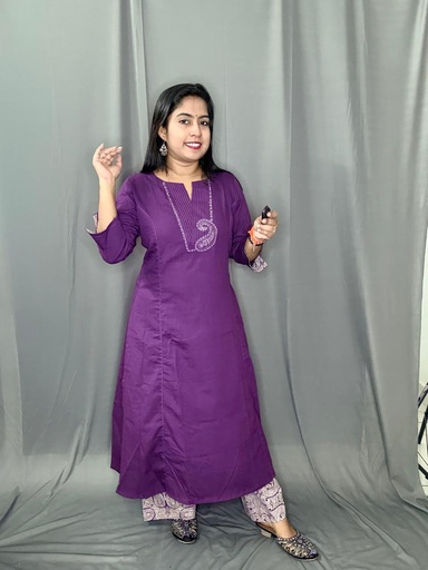 L0189 Anvita Aline Slit 2PC Set