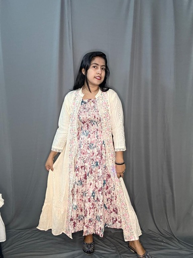 L0237 Premium Smokey Frock With Hakoba Overcoat