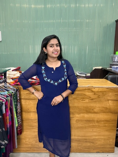 L0230 Georgette Thread & Beads Work Slit Kurti 