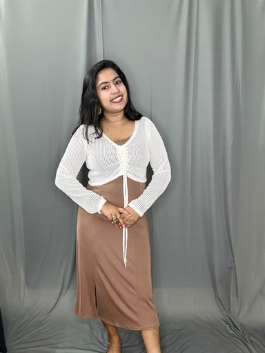 KMN004 Knit Shrug Midi Dress Set
