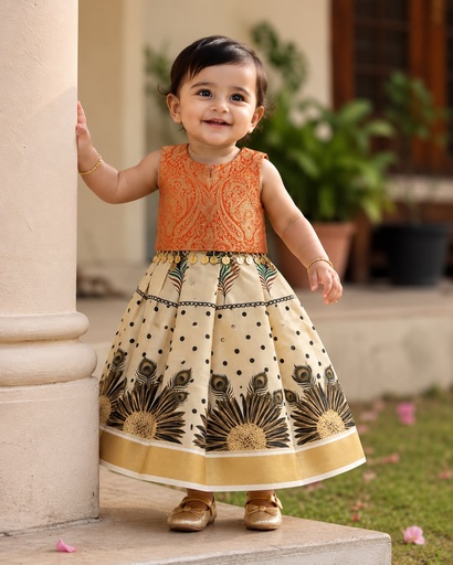 BK 001 Girls Top & Skirt Set
