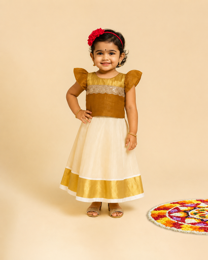 BK 003 Girls Top & Skirt Set
