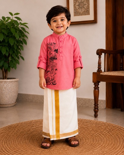 BK 014 Boys Kurta & Mundu Set